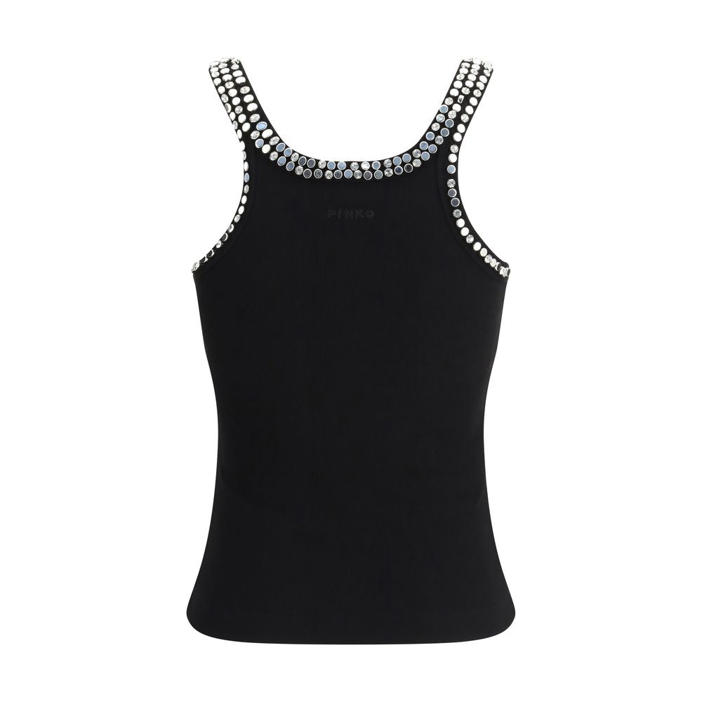 PINKO Black Cotton Top PINKO