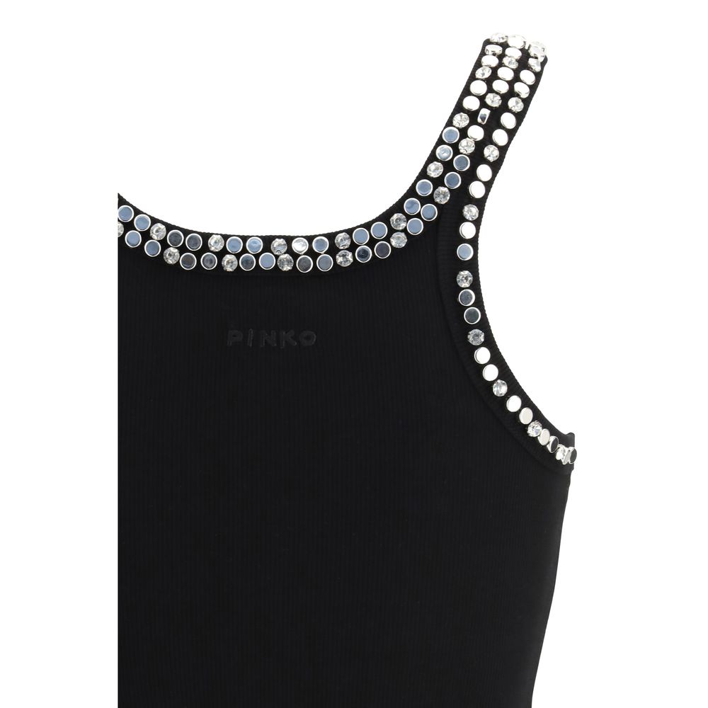 PINKO Black Cotton Top PINKO
