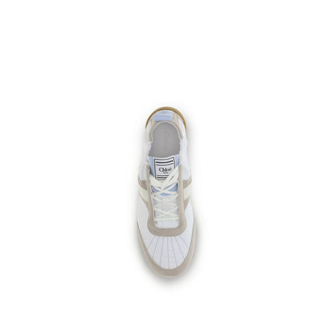 Chloé White Calf Leather Bos Taurus Athletic Sneakers Chloé