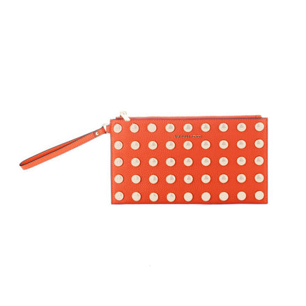 Pochette en cuir orange Michael Kors