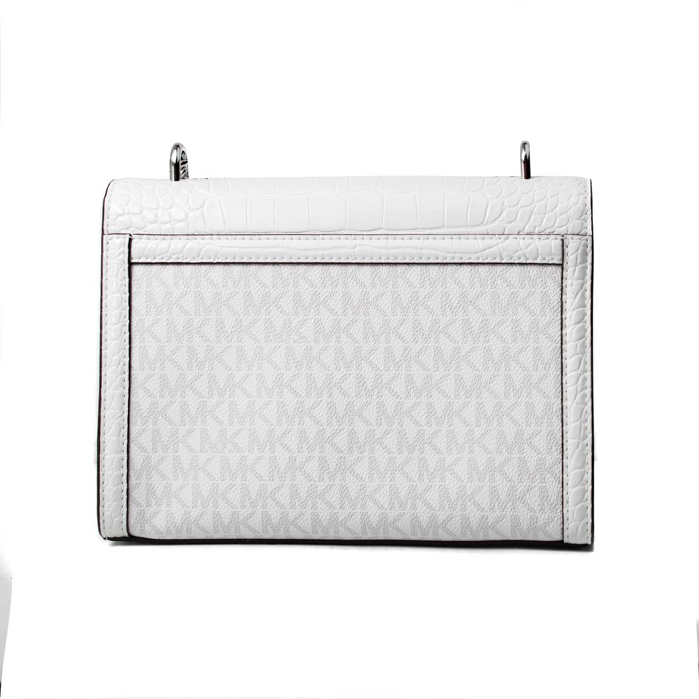 Sac bandoulière en toile blanche Michael Kors