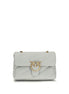 PINKO Gray Calf Leather Bos Taurus Shoulder Bag PINKO