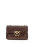 PINKO Brown Calf Leather Bos Taurus Shoulder Bag PINKO