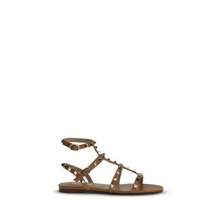 Valentino Garavani Beige Calf Leather Bos Taurus Sandals Valentino Garavani
