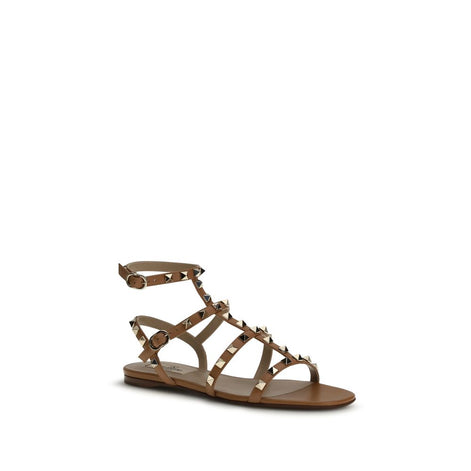 Valentino Garavani Beige Calf Leather Bos Taurus Sandals Valentino Garavani