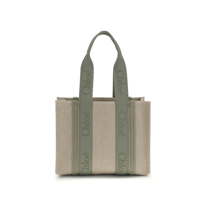 Chloé Beige Linen Shoulder Bag Chloé