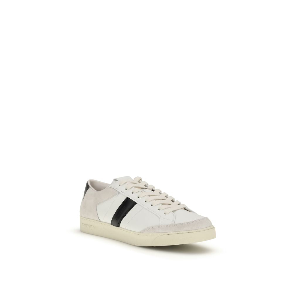 Tom Ford White Calf Leather Bos Taurus Sneakers Tom Ford