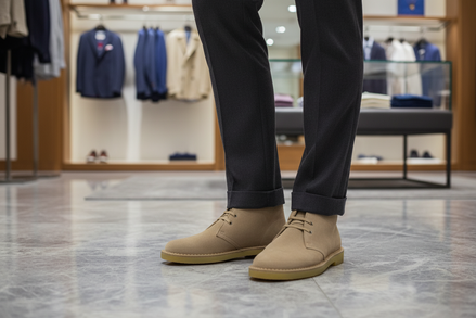 Bottines Clarks en cuir beige