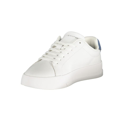 Tommy Hilfiger White Polyurethane Men's Sneaker Tommy Hilfiger