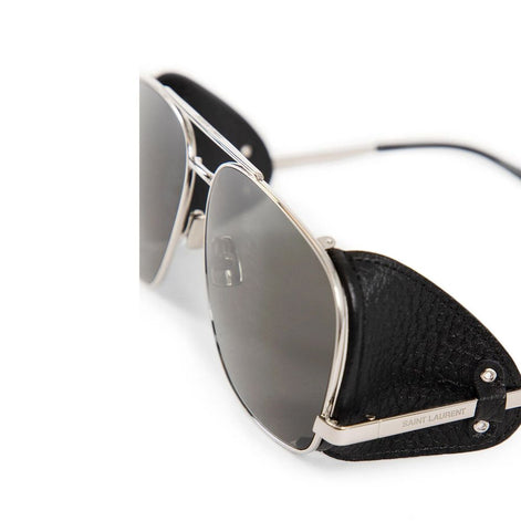 Saint Laurent Silver Metal Sunglasses Saint Laurent