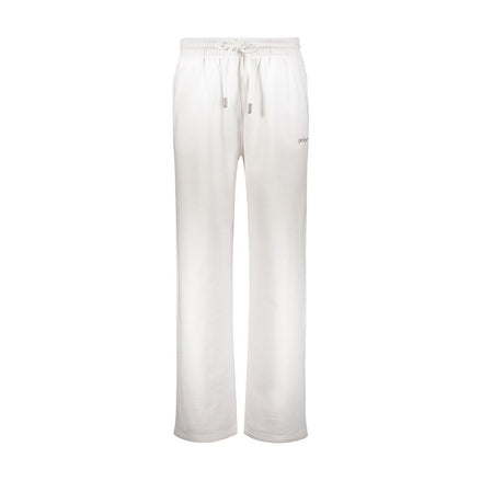 Pantalon décontracté en coton blanc cassé
