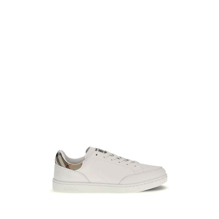 Baskets basses Burberry Bos Taurus en cuir de veau blanc