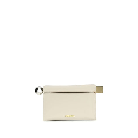 Jacquemus Cream Calf Leather Bos Taurus Clutch Bag Jacquemus