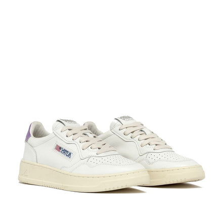 Baskets basses en cuir blanc Autry