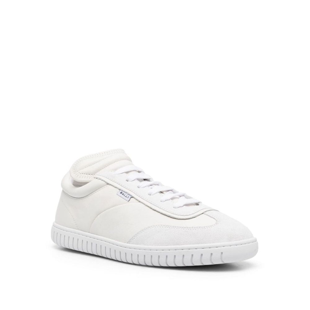 Bally White Calfskin Low Top Sneakers Bally