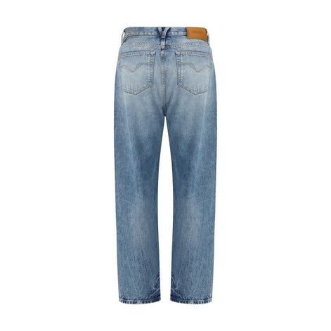 Versace Light Blue Cotton Jeans Denim Versace