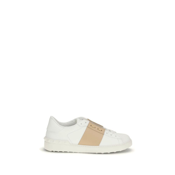 Valentino Garavani White Calf Leather Bos Taurus Low Top Sneakers Valentino Garavani