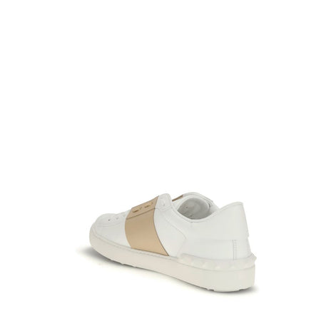 Valentino Garavani White Calf Leather Bos Taurus Low Top Sneakers Valentino Garavani