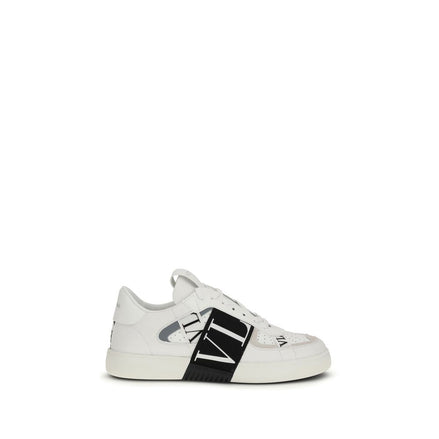 Valentino Garavani White Calf Leather Bos Taurus Low Top Sneakers Valentino Garavani
