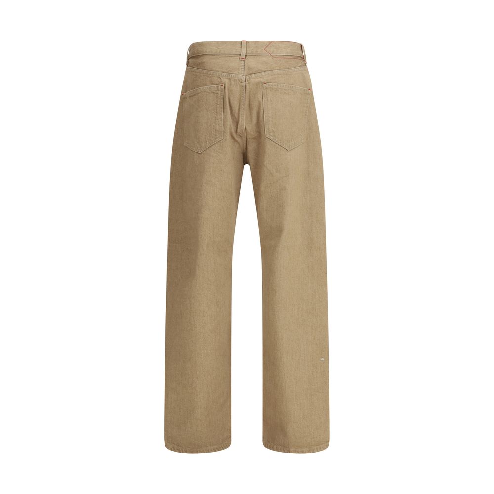 Jacquemus Beige Cotton Straight-Leg Jeans Jacquemus