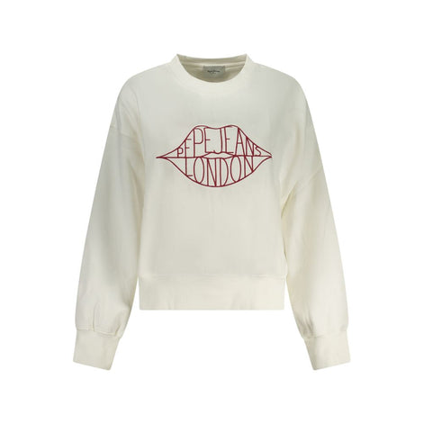 Pepe Jeans Bianco Cotton Womens Sweatshirt Pepe Jeans