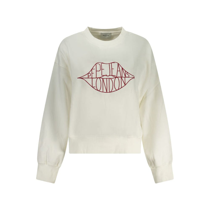 Pepe Jeans Bianco Cotton Womens Sweatshirt Pepe Jeans