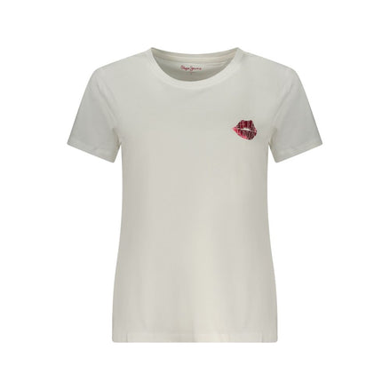 Pepe Jeans White Cotton Women T-Shirt Pepe Jeans