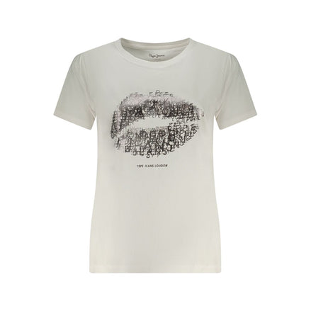 Pepe Jeans Bianco Cotton Women T-Shirt Pepe Jeans