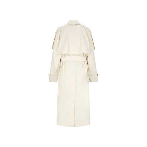 Burberry White Cotton Coat Burberry