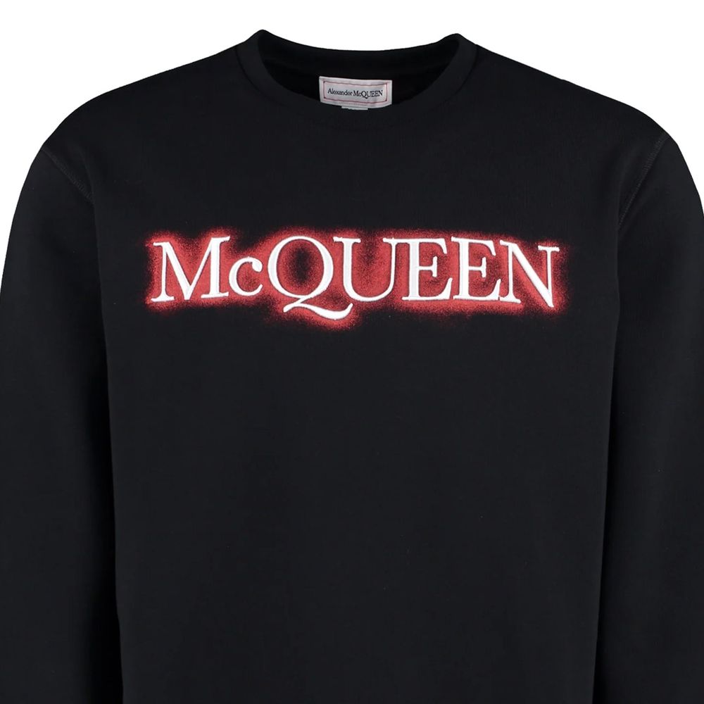 Alexander McQueen Black Cotton Sweatshirt Alexander McQueen