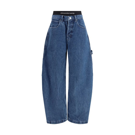 Alexander Wang Blue Cotton High-Waisted Jean Alexander Wang