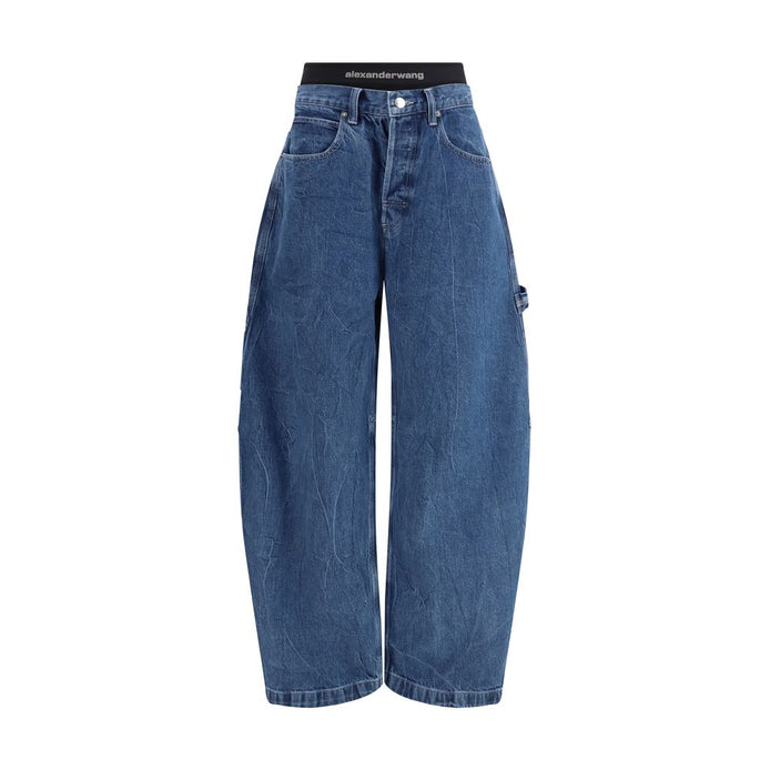 Alexander Wang Blue Cotton High-Waisted Jean Alexander Wang