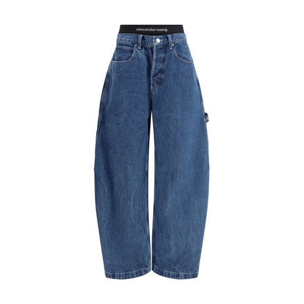 Alexander Wang Blue Cotton High-Waisted Jean Alexander Wang
