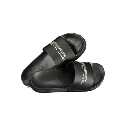 Tommy Hilfiger Black Polyurethane Men Slipper
