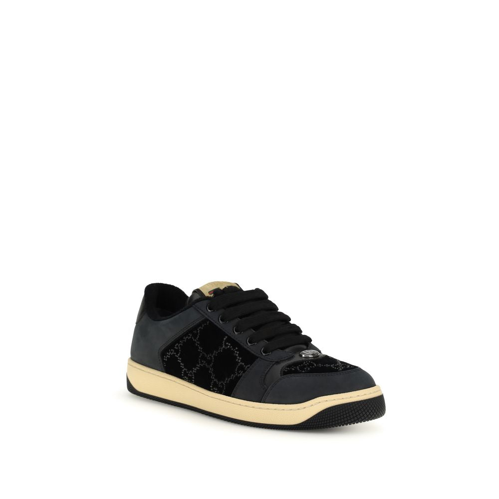 Gucci Bos Taurus Sneaker aus blauem Kalbsleder