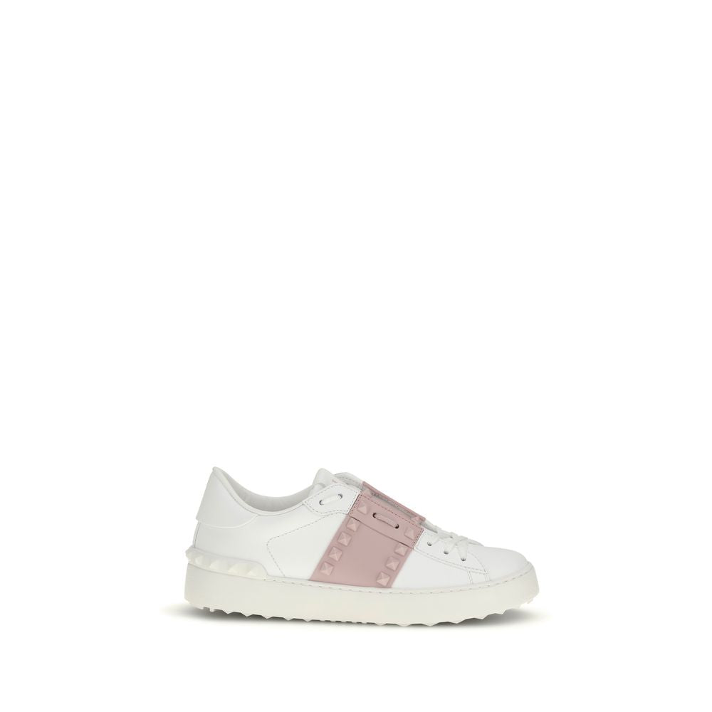 Valentino Garavani White Calf Leather Bos Taurus Athletic Sneakers Valentino Garavani