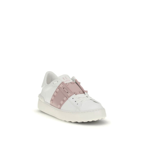 Valentino Garavani White Calf Leather Bos Taurus Athletic Sneakers Valentino Garavani