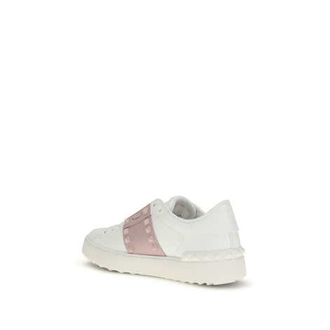 Valentino Garavani White Calf Leather Bos Taurus Athletic Sneakers Valentino Garavani
