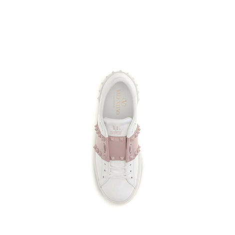 Valentino Garavani White Calf Leather Bos Taurus Athletic Sneakers Valentino Garavani
