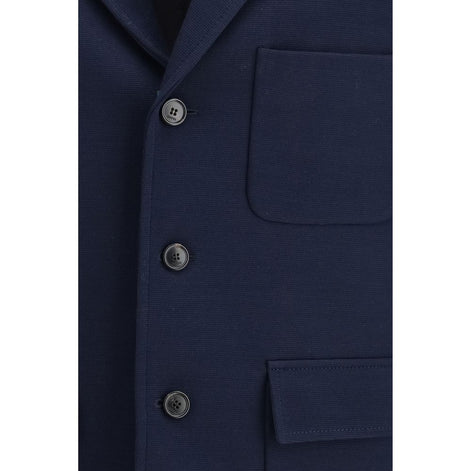 Gucci Blue Cotton Coat Gucci