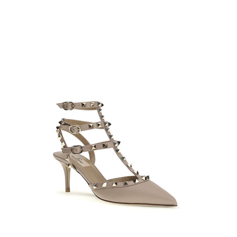Valentino Garavani Gray Calf Leather Bos Taurus Pumps Valentino Garavani