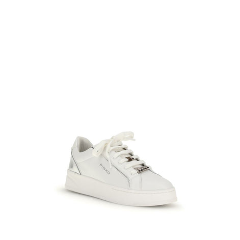 Baskets basses PINKO Bos Taurus en cuir de veau blanc