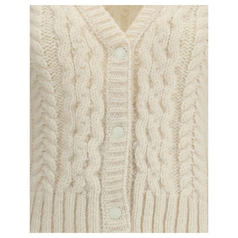 Moncler Cream Alpaca Vicugna Pacos Cardigan