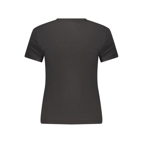 T-shirt Tommy Hilfiger noir en coton pour femme
