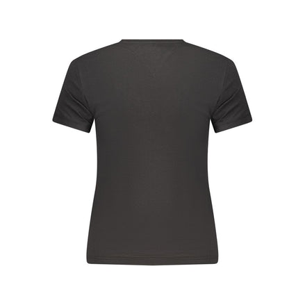 T-shirt Tommy Hilfiger noir en coton pour femme