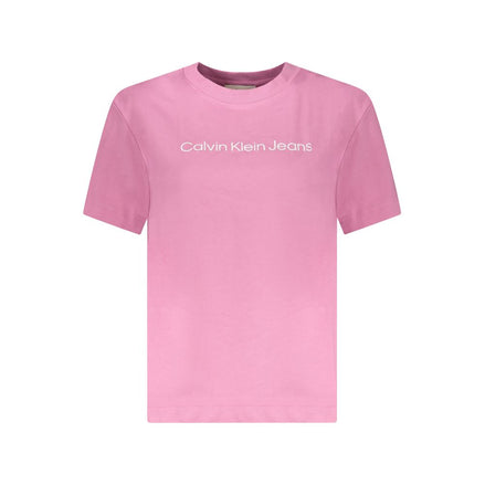 T-shirt rose en coton Calvin Klein pour femme