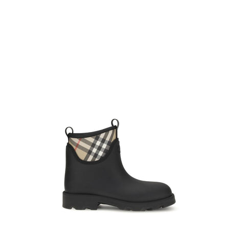 Bottines Burberry en caoutchouc noir