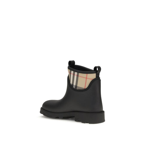 Bottines Burberry en caoutchouc noir
