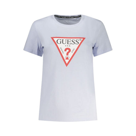 Guess Jeans Azzurro Organic Cotton Women T-Shirt Guess Jeans