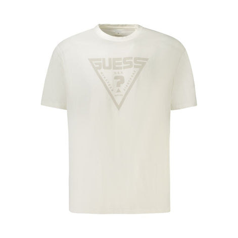 Guess Jeans White Cotton Men T-Shirt Guess Jeans
